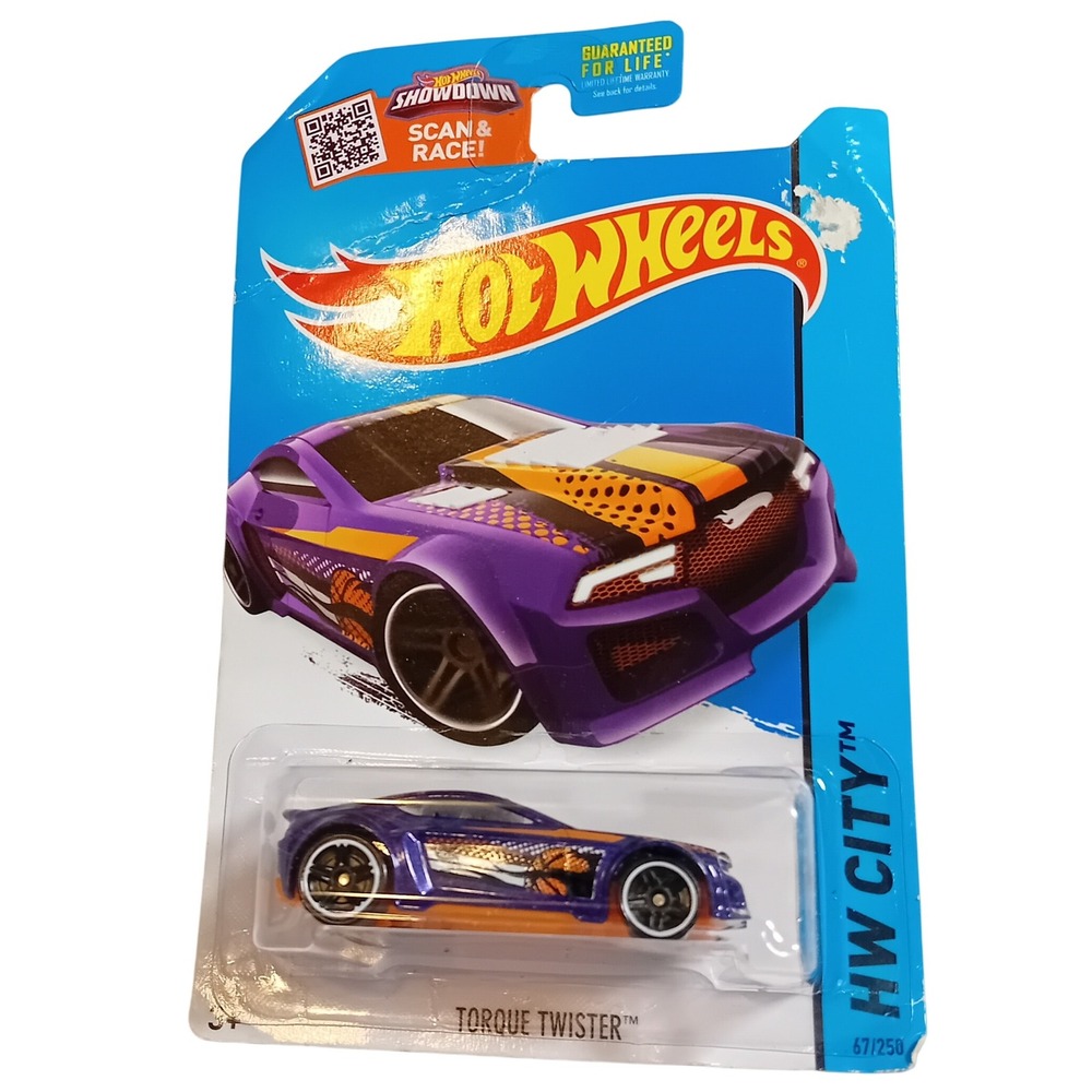 Hot Wheels Torque Twister Purple & Orange HW City 67/250 Diecast Car Collectible